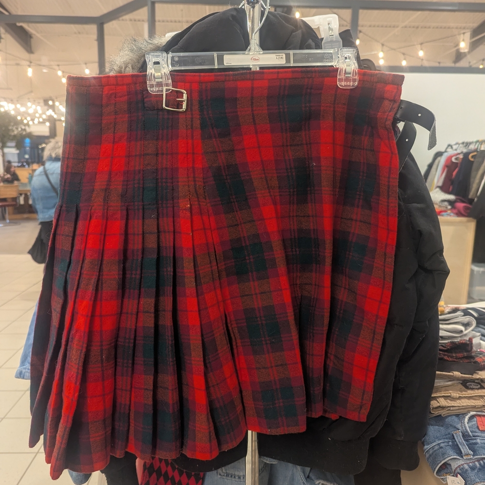 Plaid Red Tartan Kilt